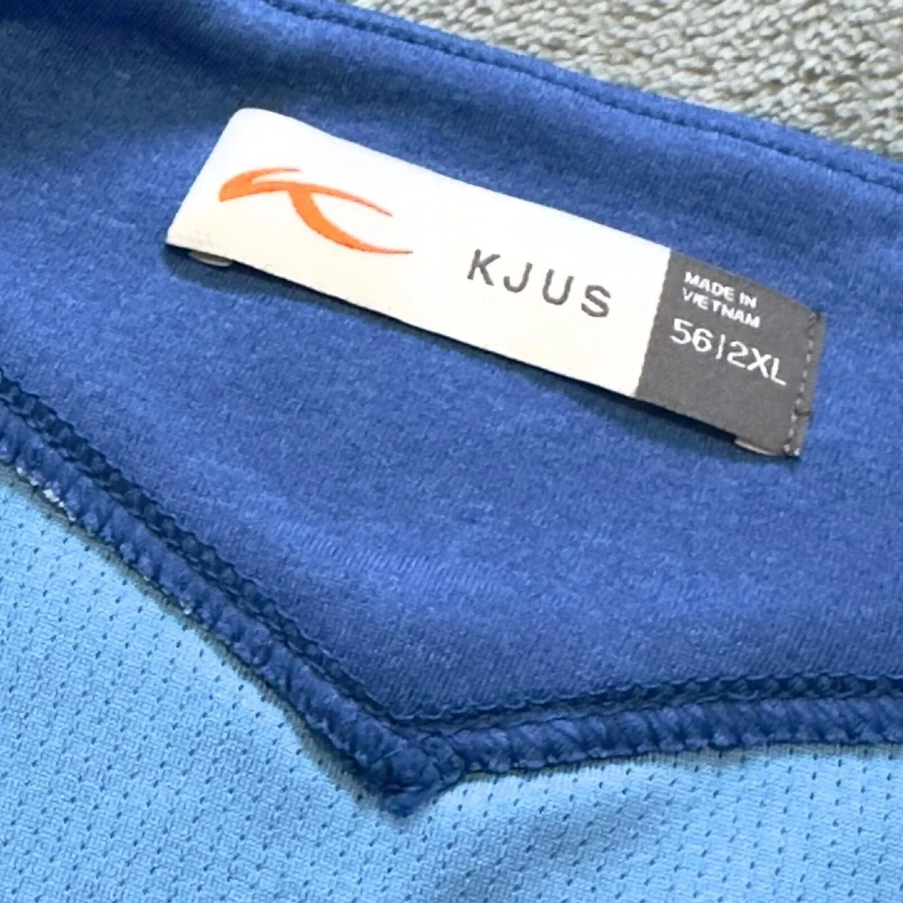 KJUS Sweater Men 2XL Blue Golf Mid Layer 1/2 Zip Keano Lightweight UPF Quick Dry